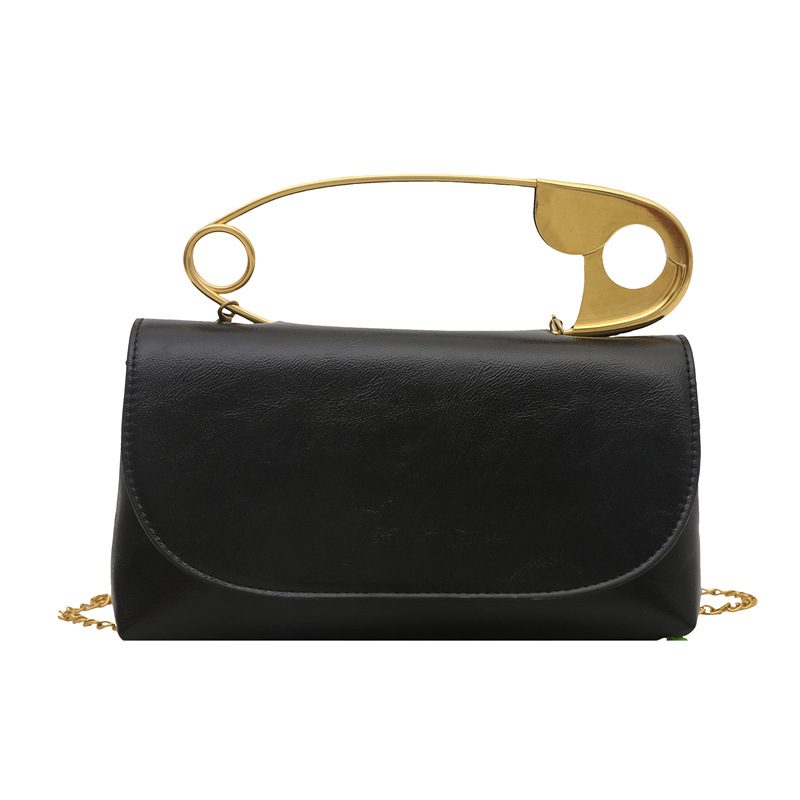Tas Crossbody Malam dengan Pegangan Atas PU Big Pin view 8