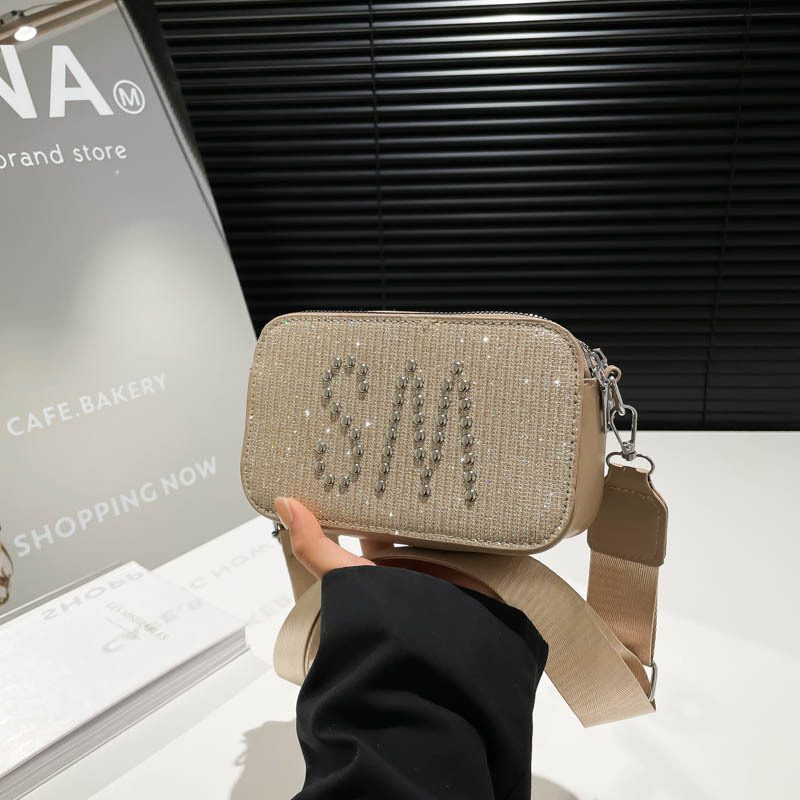 Camera Bag Wide Strap Crossbody Mini Square Bag view 2