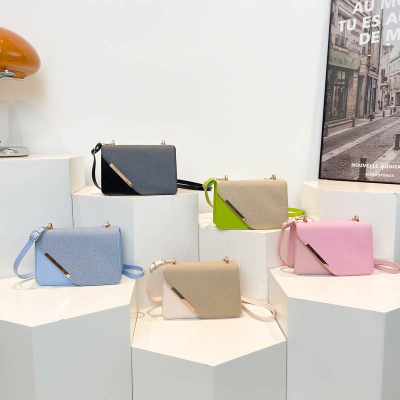 Color-Block Mini Square Crossbody Bag