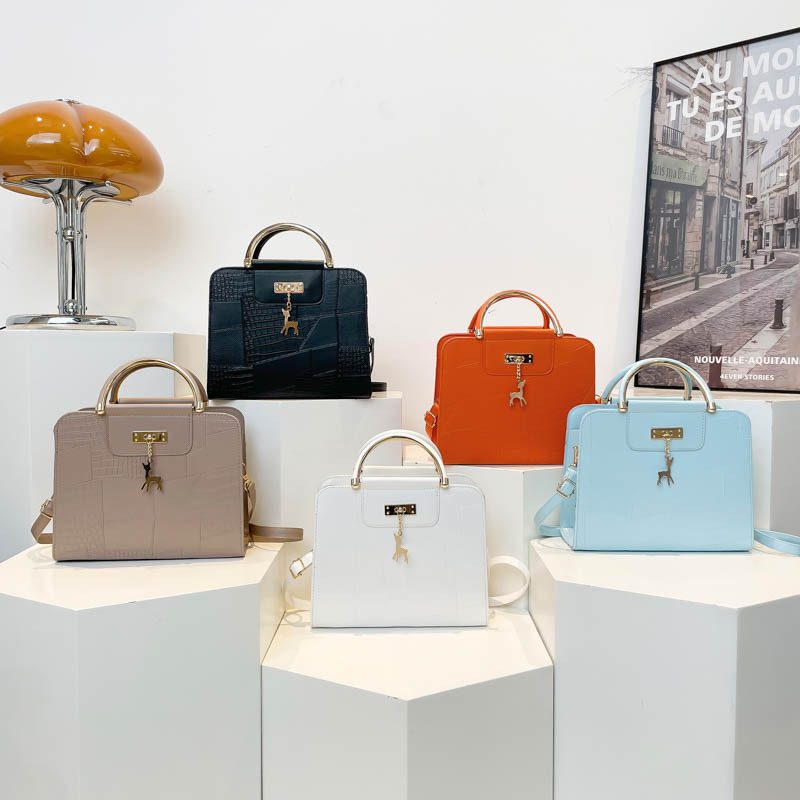 Minimalist Top-Handle Mini Square Crossbody Bag
