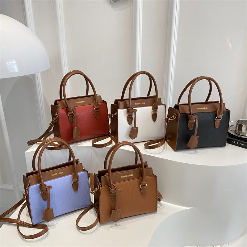 Color-Block Large Capacity Crossbody Shoulder Bag