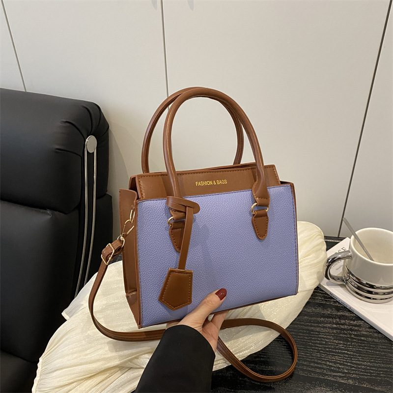Color-Block Large Capacity Crossbody Shoulder Bag view 3