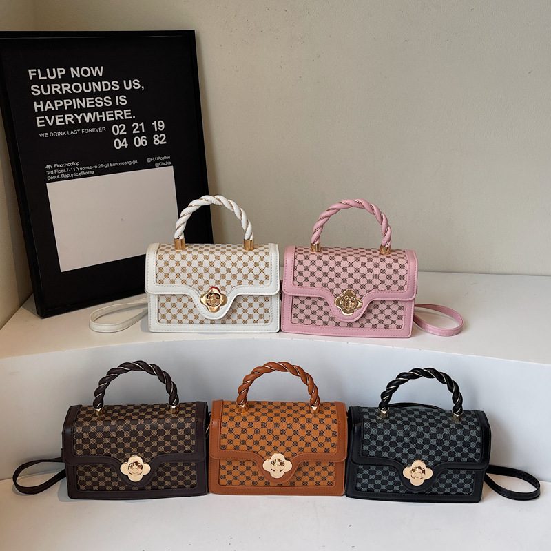 Vintage Top-Handle Crossbody Bag