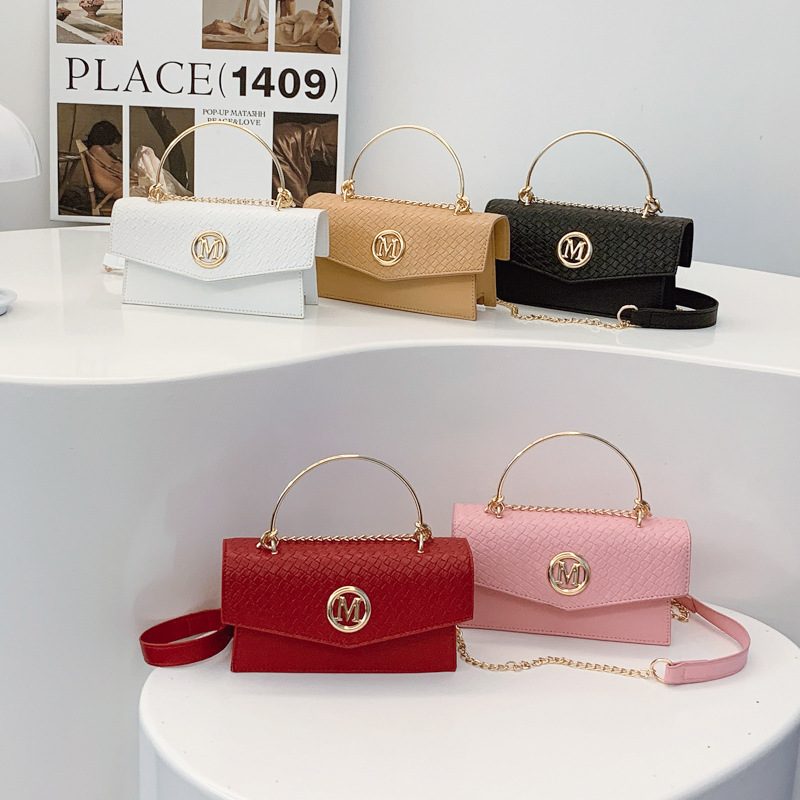 Woven Texture Top-Handle Crossbody Bag