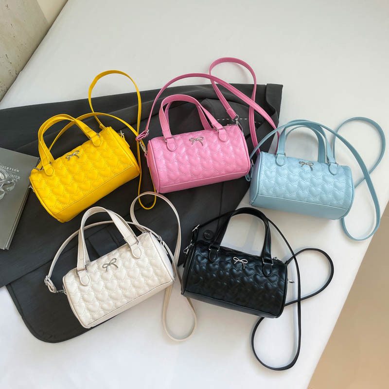 Heart Embroidered Mini Crossbody Bag