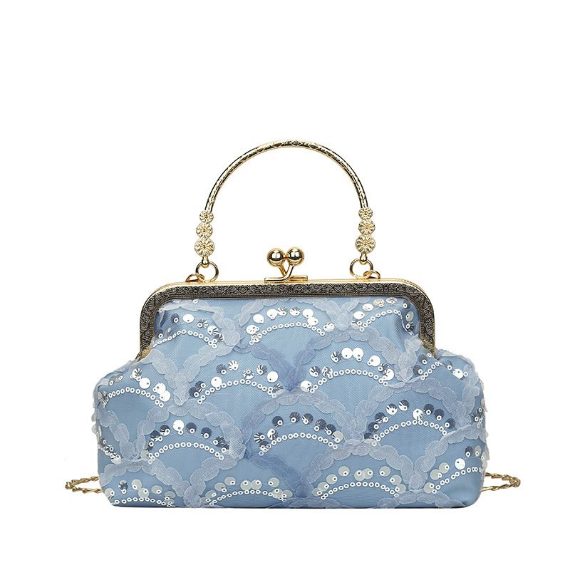 Sequin Chain Top-Handle Crossbody Bag view 5