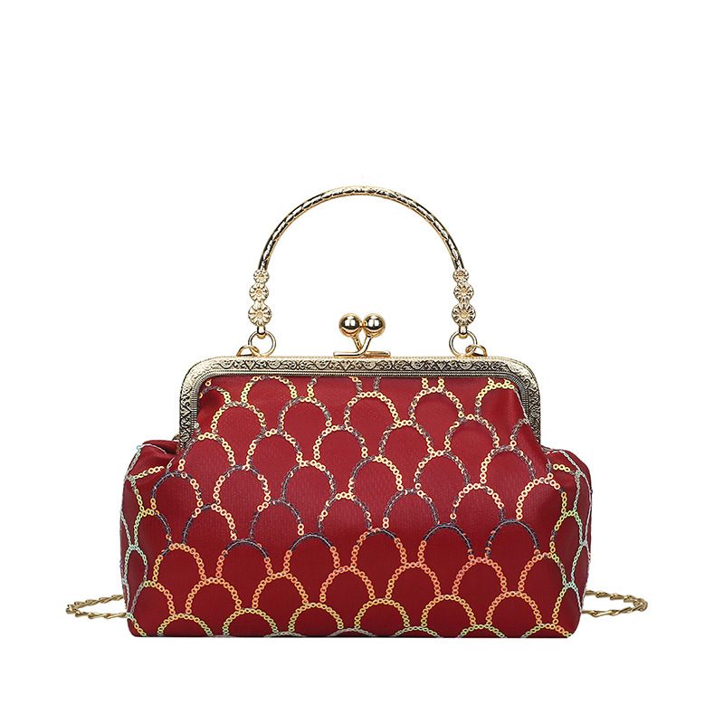 Sequin Chain Top-Handle Crossbody Bag view 6