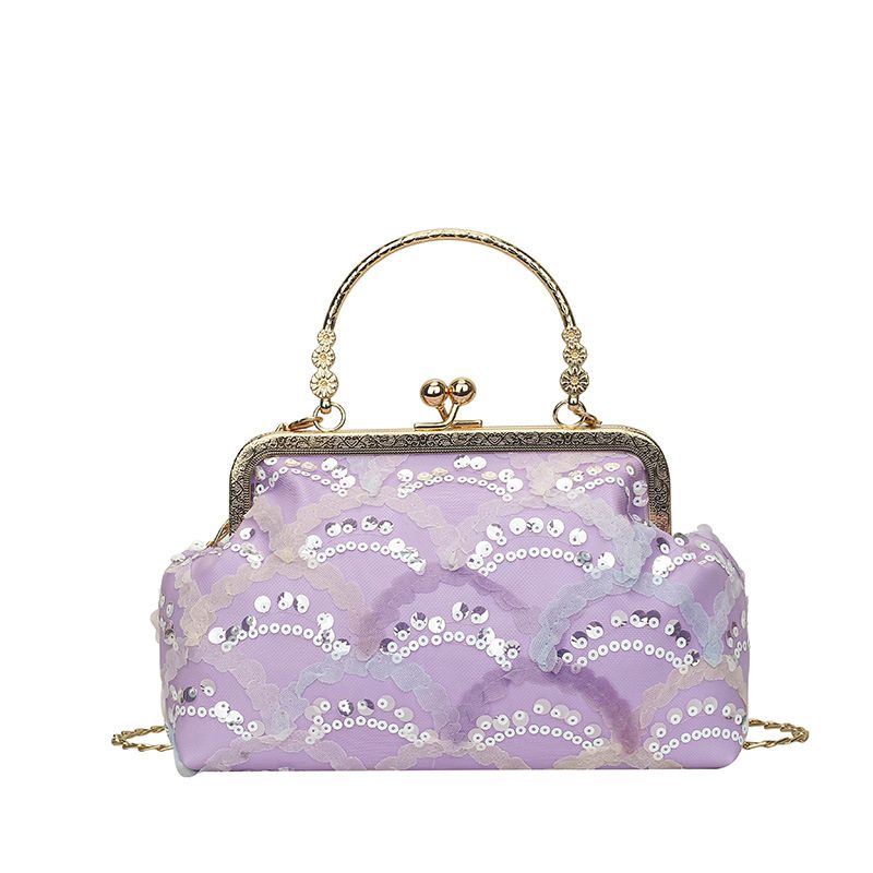 Sequin Chain Top-Handle Crossbody Bag view 8