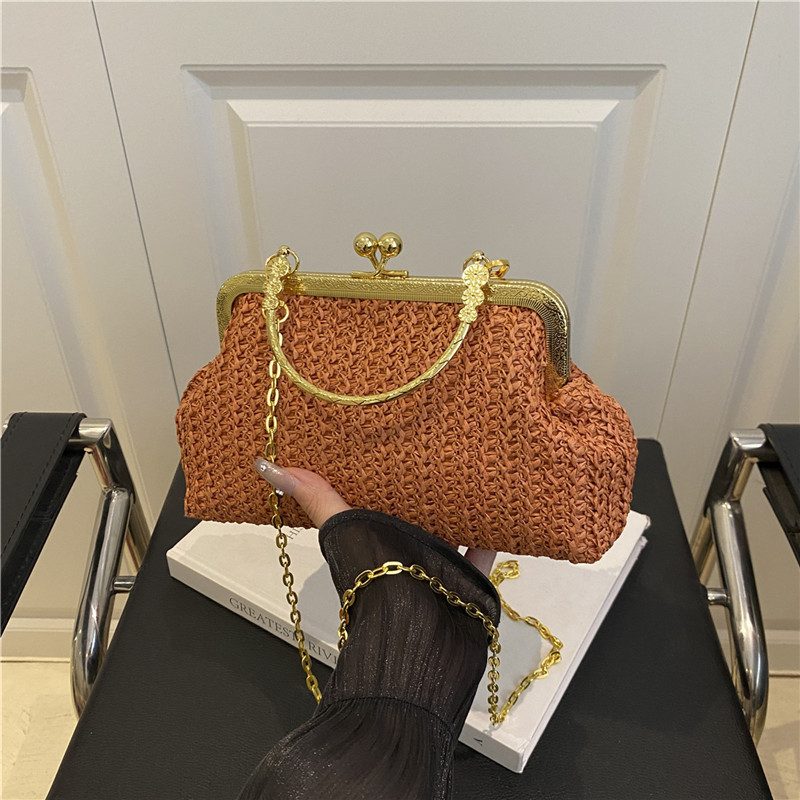 Woven Shell Top-Handle Crossbody Bag view 4