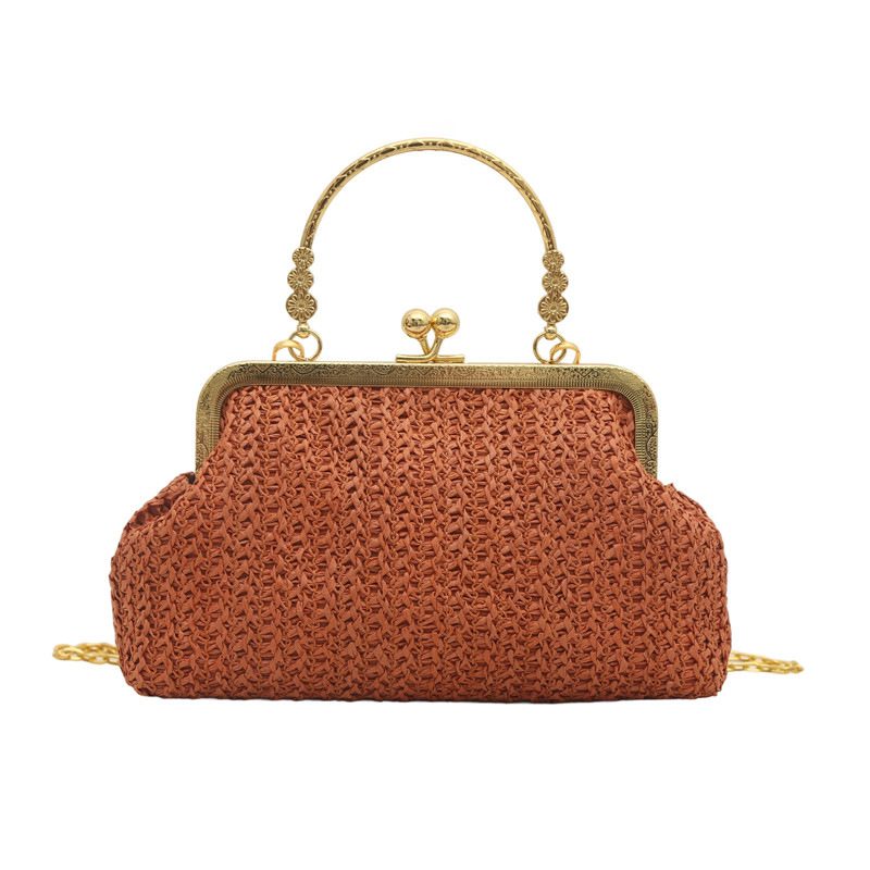Woven Shell Top-Handle Crossbody Bag view 5