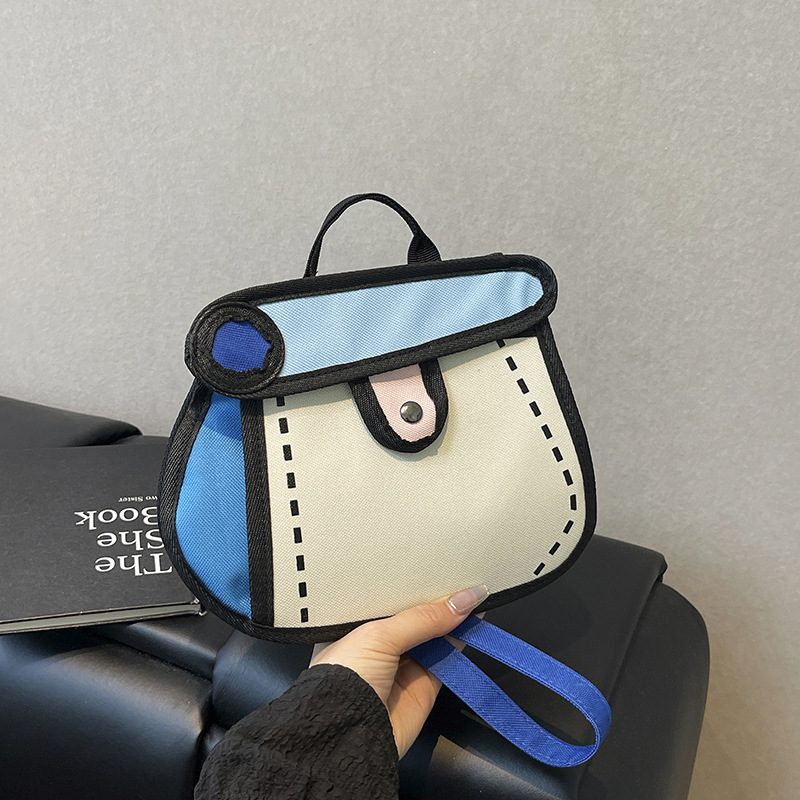Canvas Chain Crossbody Top-Handle Bag view 2