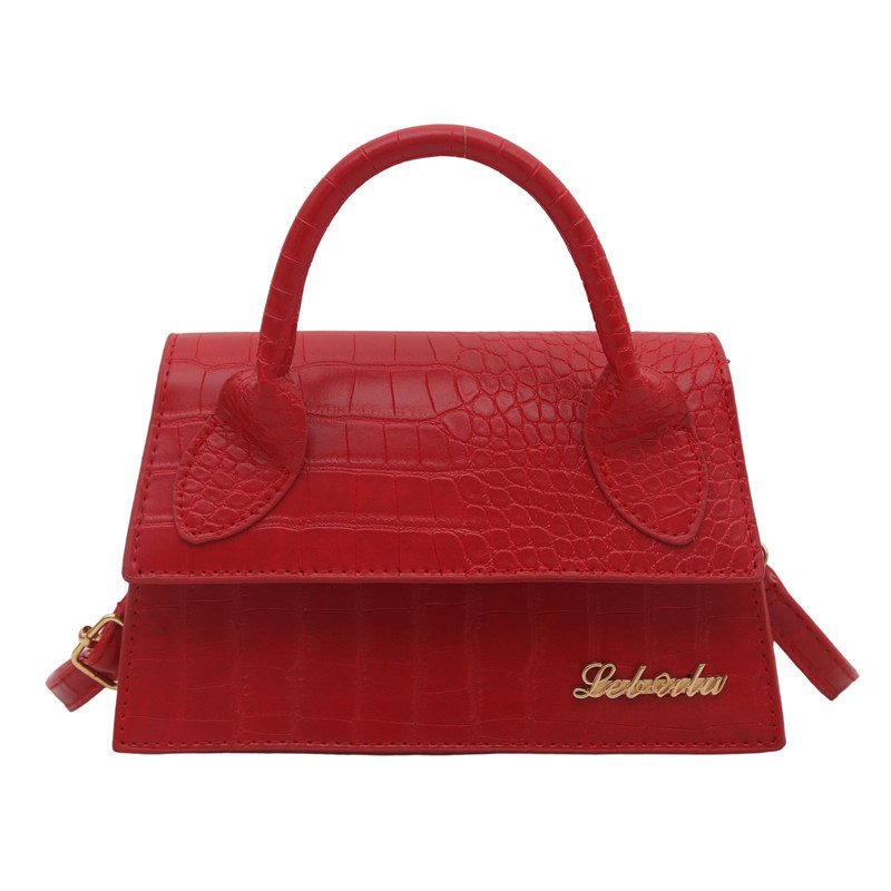 Solid Color Top-Handle Square Crossbody Bag view 5