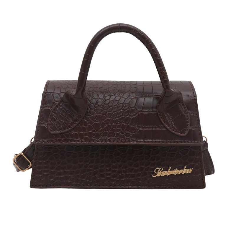 Solid Color Top-Handle Square Crossbody Bag view 6