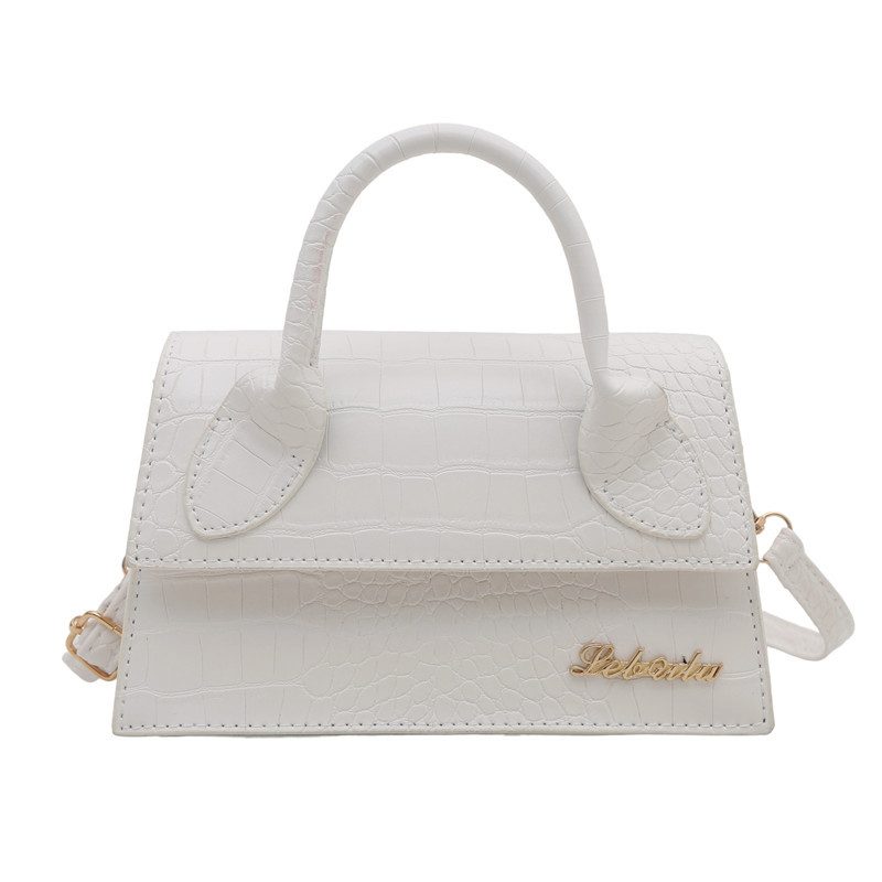 Solid Color Top-Handle Square Crossbody Bag view 7