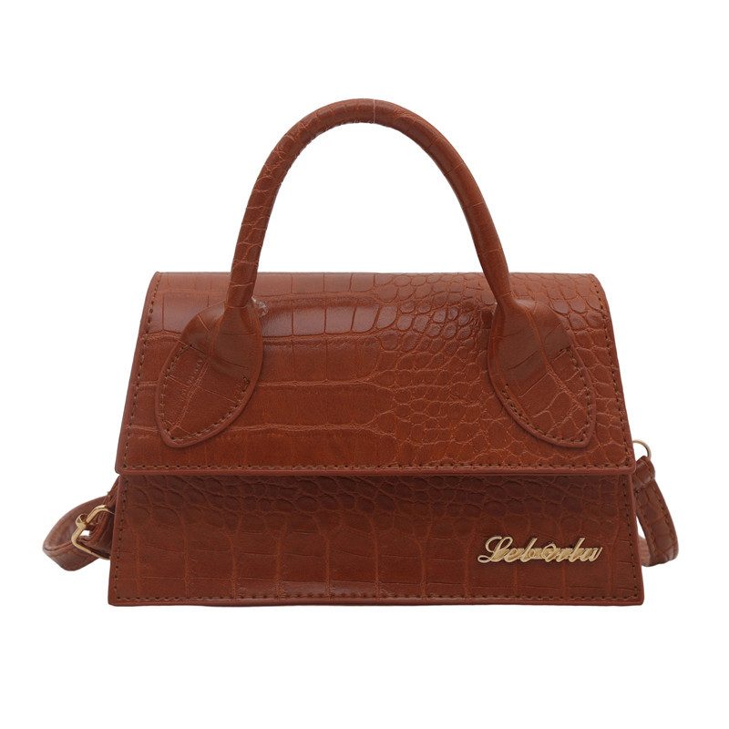 Solid Color Top-Handle Square Crossbody Bag view 8