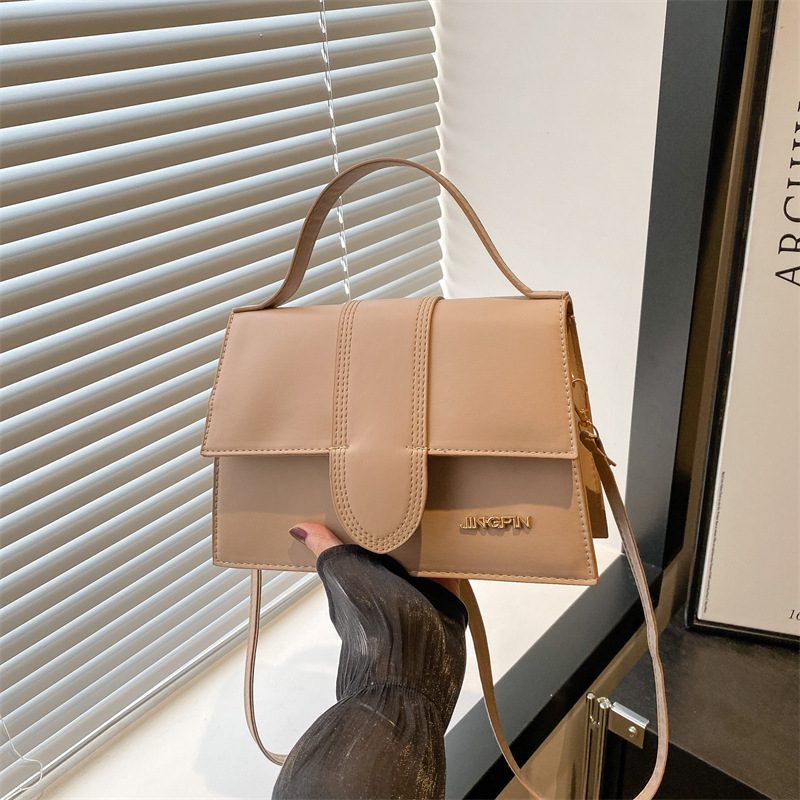 Minimalist Solid Color Square Crossbody Bag view 2