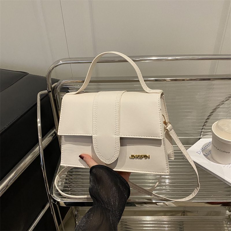 Minimalist Solid Color Square Crossbody Bag view 3