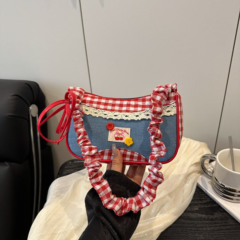 Color Block Square Top-Handle Bag