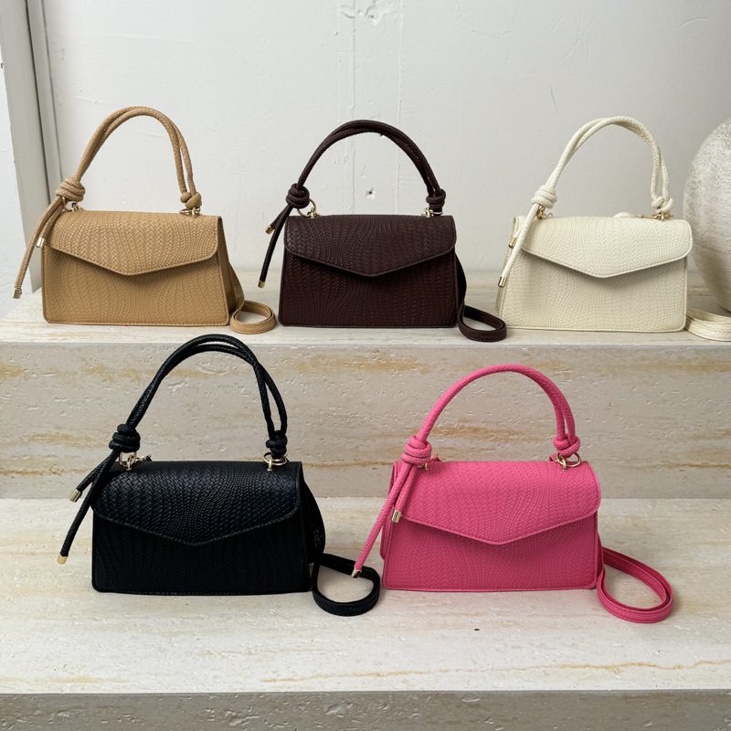 Solid Color Square Crossbody Work Bag
