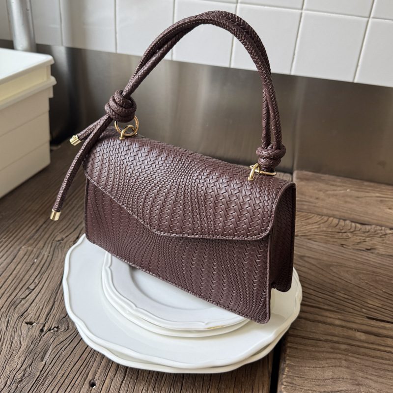 Solid Color Square Crossbody Work Bag view 3