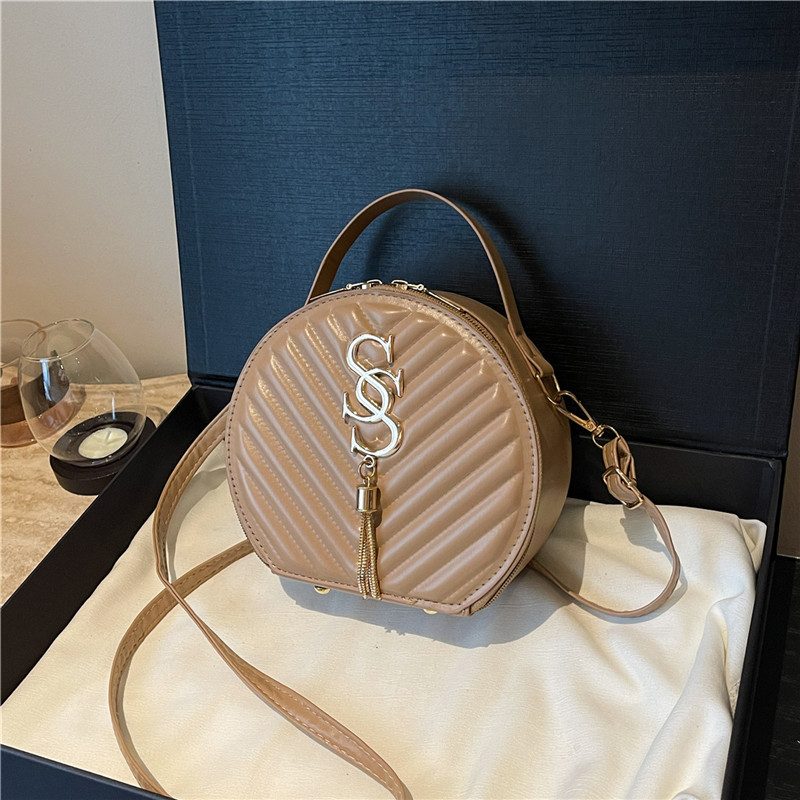 Embroidered Round Crossbody Bag view 3