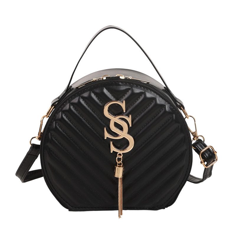 Embroidered Round Crossbody Bag view 5