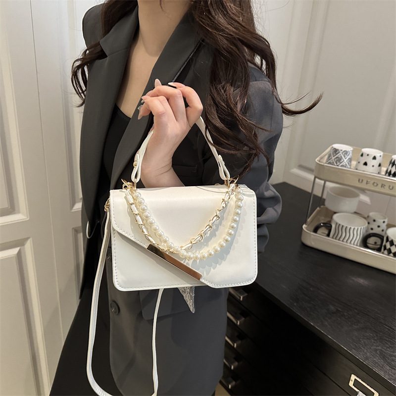 Chain Trim Quilted Crossbody Bag view 2