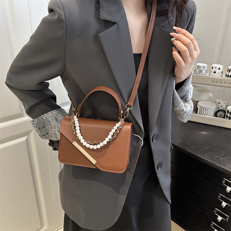 Chain Trim Quilted Crossbody Bag view 3