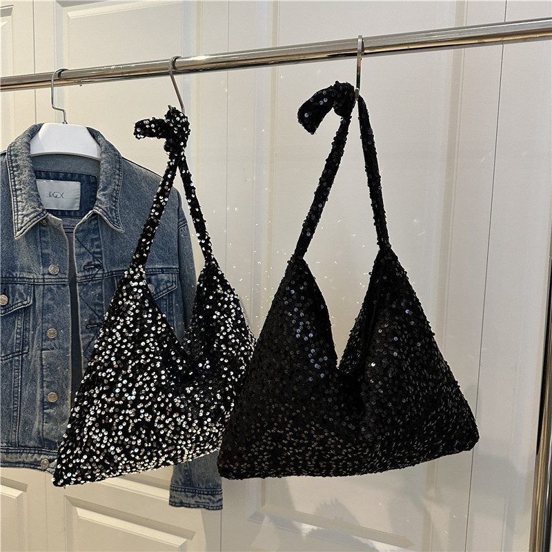 Sequin Large Capacity Crossbody Tote