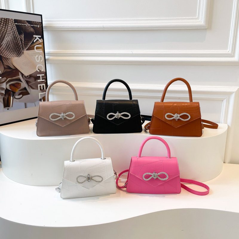 Bow Small Square Top-Handle Crossbody Bag