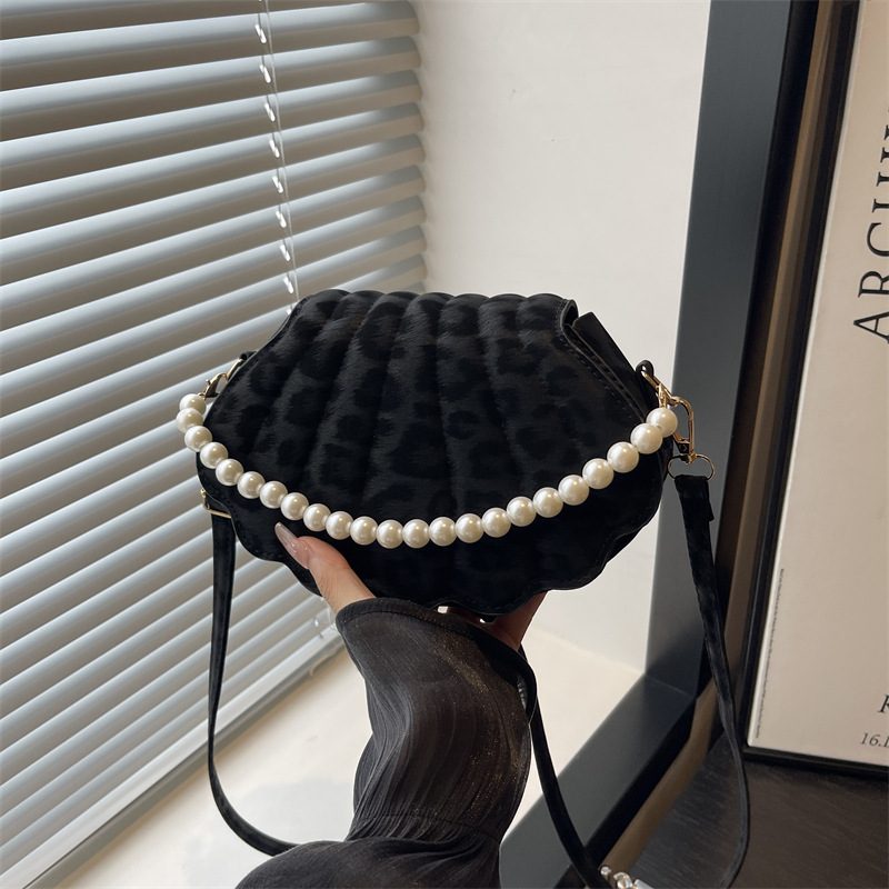 Pearl Chain Mini Shell Crossbody Bag view 4