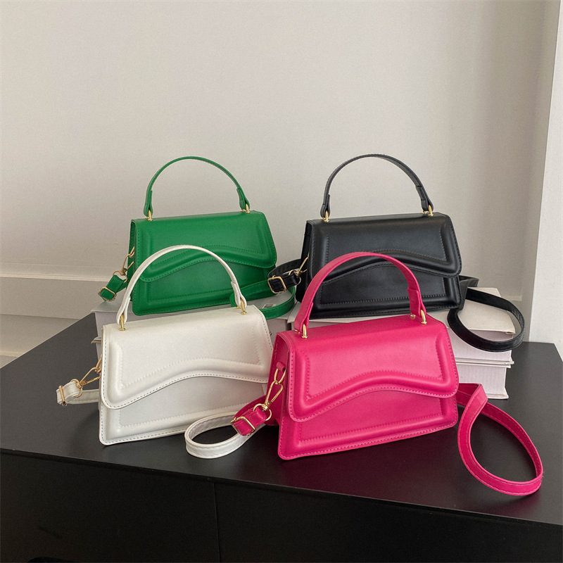 Solid Color Top-Handle Crossbody Bag