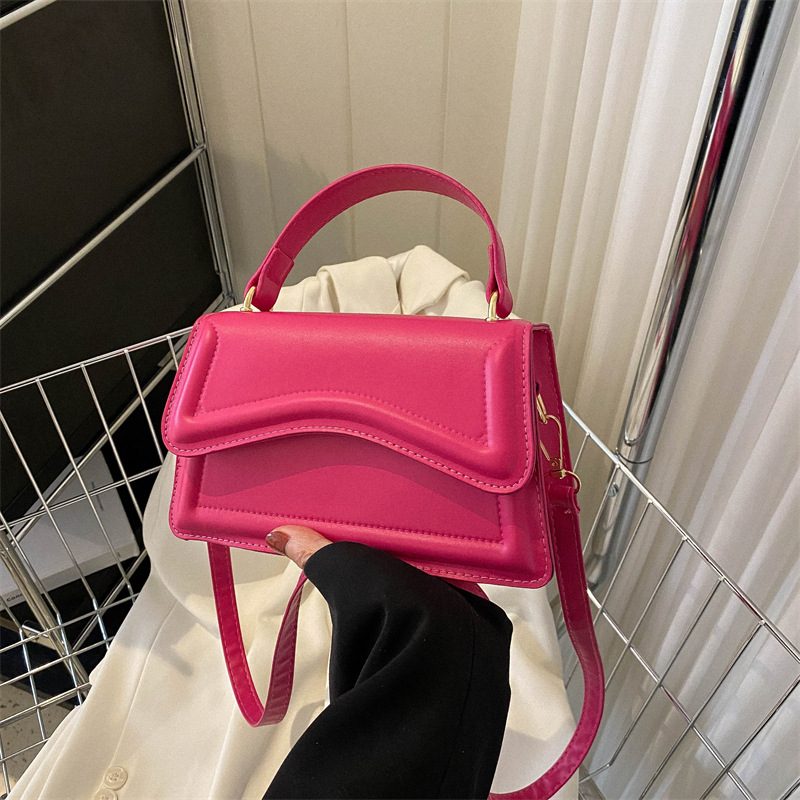 Solid Color Top-Handle Crossbody Bag view 2