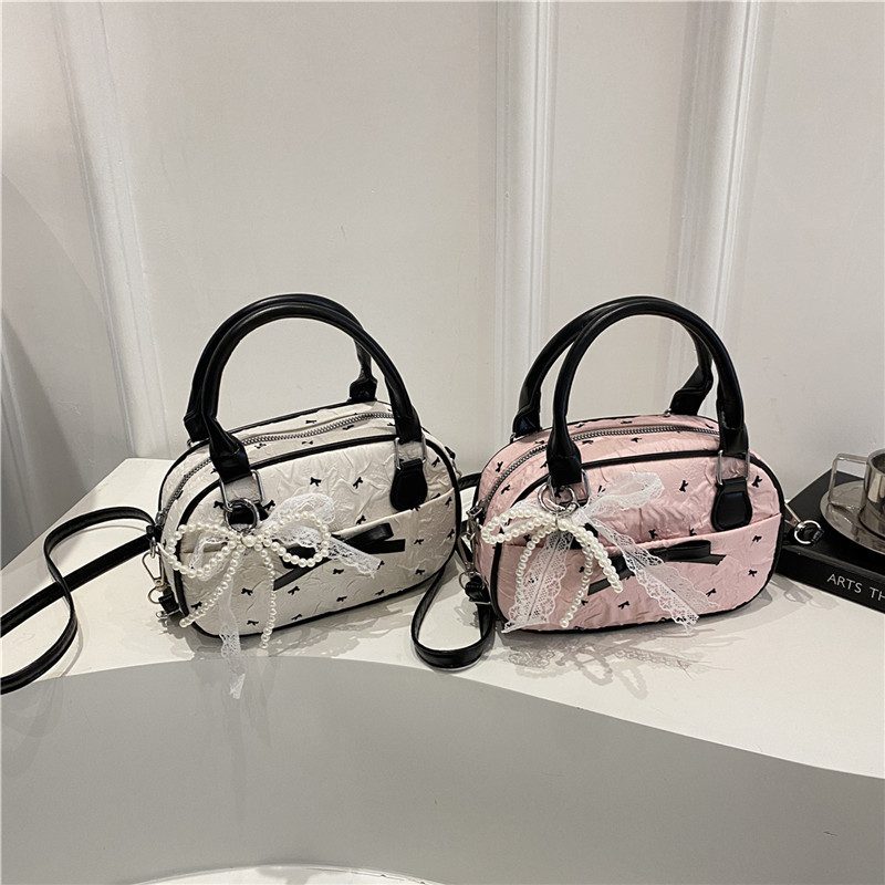 Vintage Bow Top-Handle Crossbody Bag