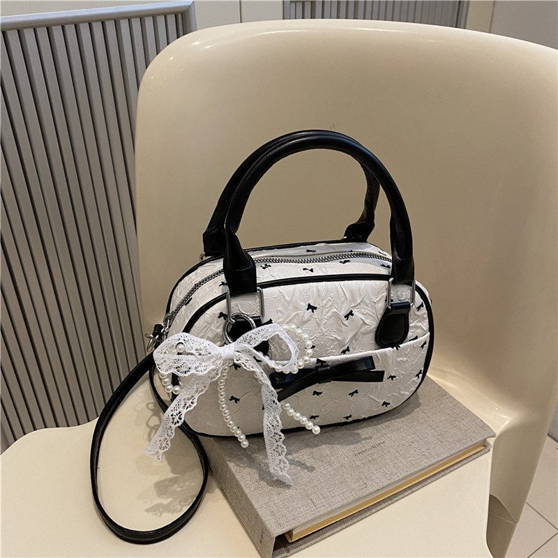 Vintage Bow Top-Handle Crossbody Bag view 4