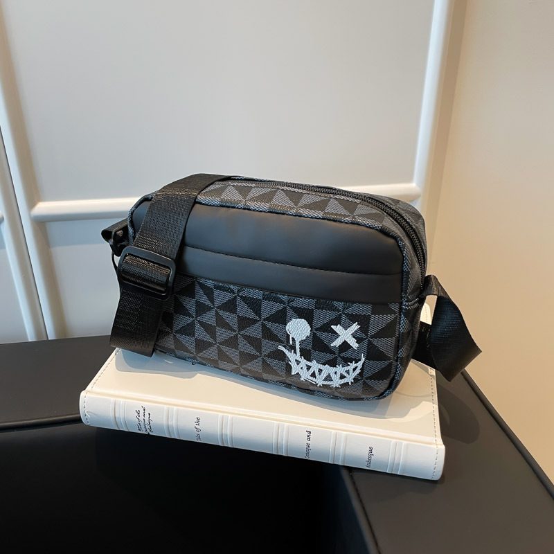 Patterned Square Crossbody Shoulder Bag