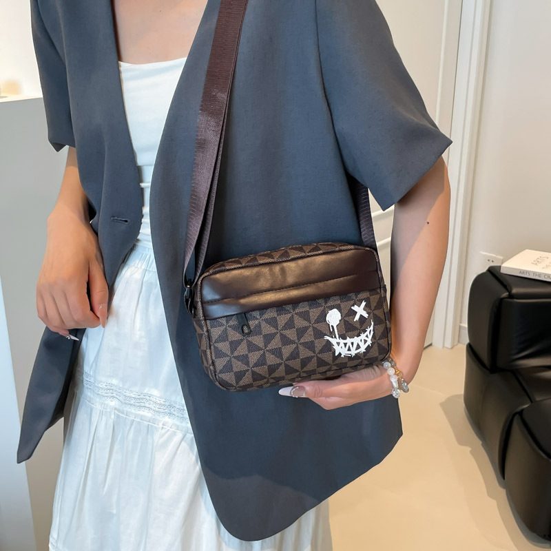 Patterned Square Crossbody Shoulder Bag view 4
