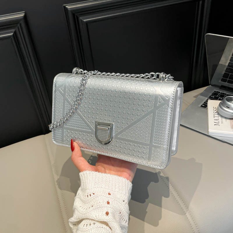 Chanel-Style Quilted Crossbody Shoulder Bag