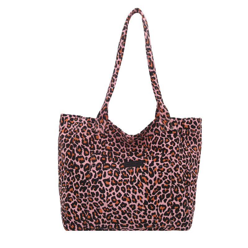 Bolsa Transversal de Ombro de Canvas com Estampa de Leopardo view 5