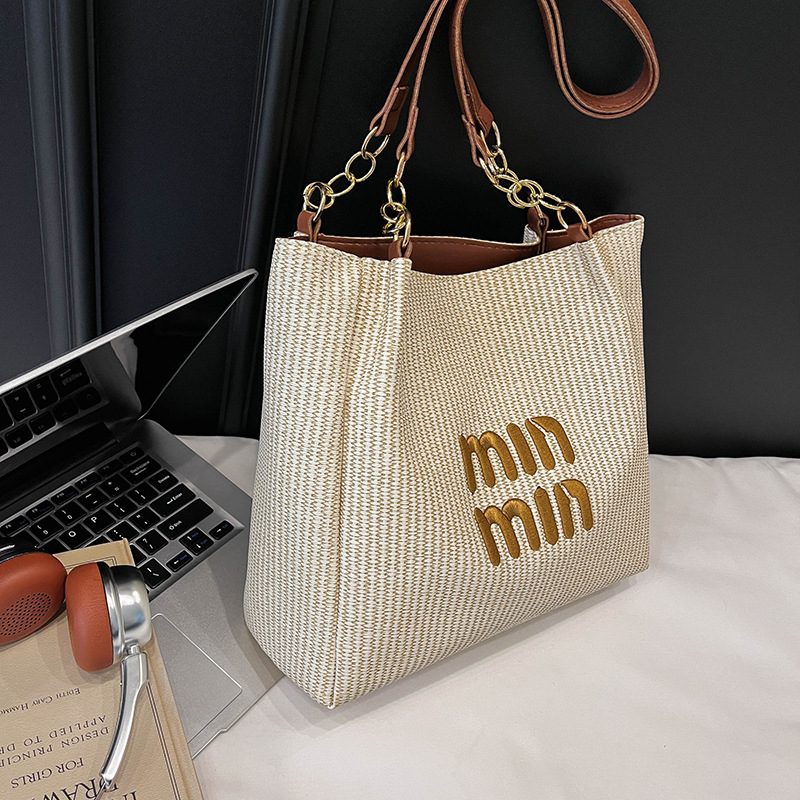 Woven Beach Crossbody Top-Handle Bag view 2