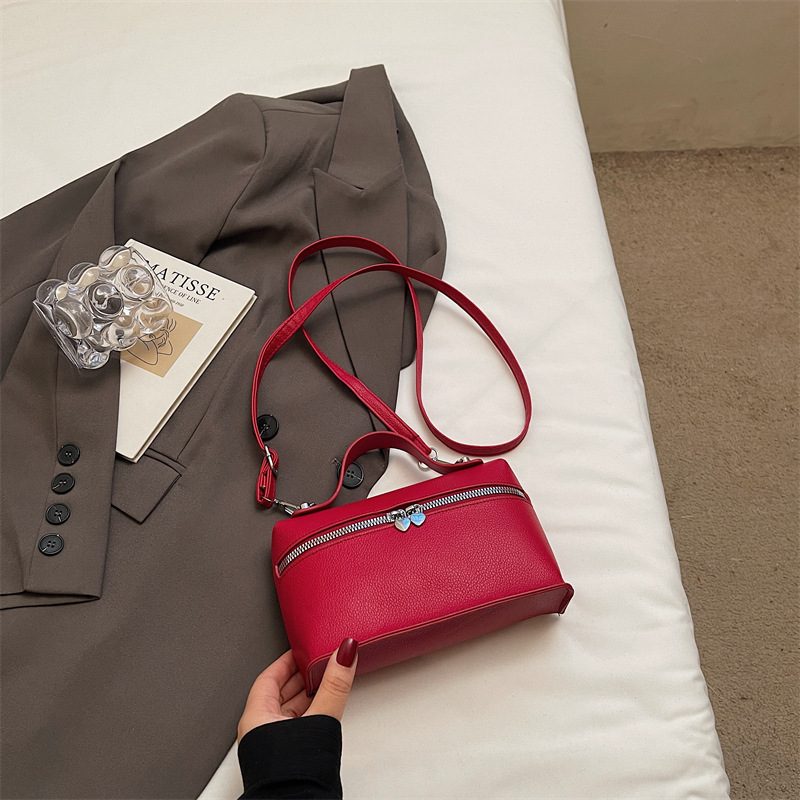 Compact Top-Handle Crossbody Box Bag view 2