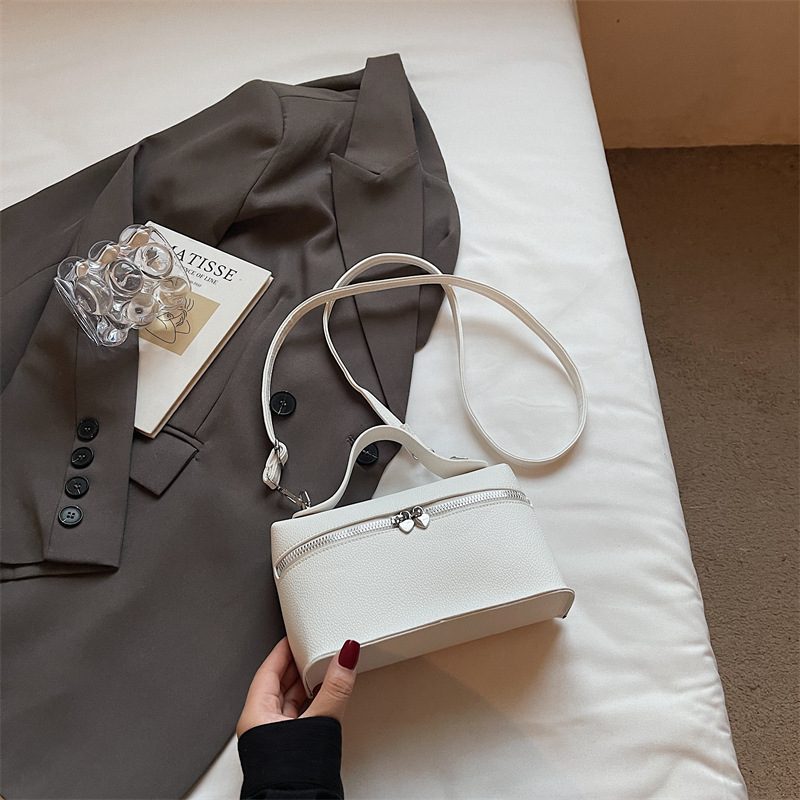 Compact Top-Handle Crossbody Box Bag view 4