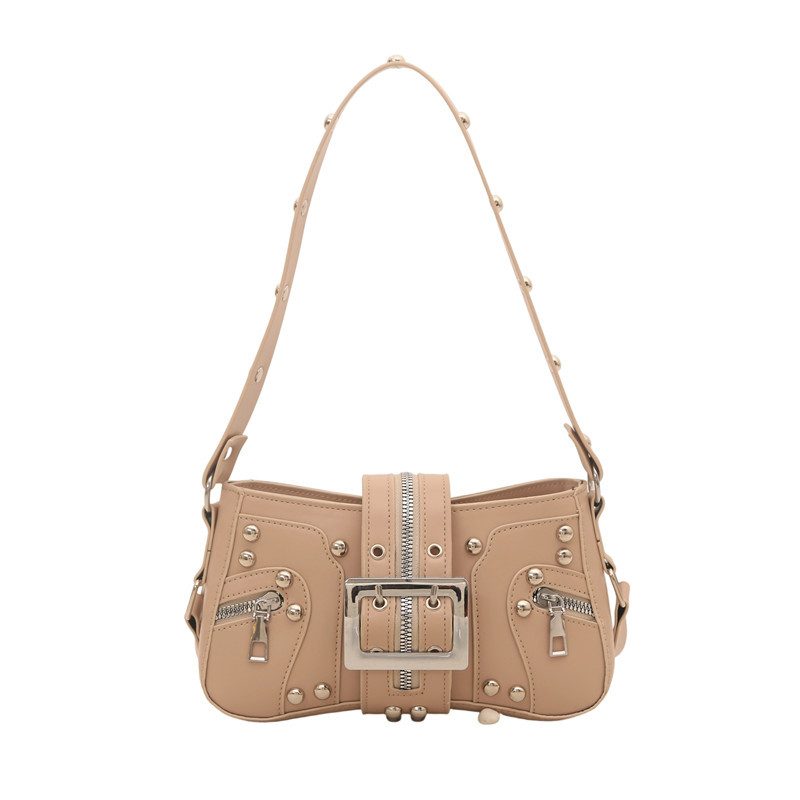 Studded Leopard Print Moto Crossbody Shoulder Bag view 8