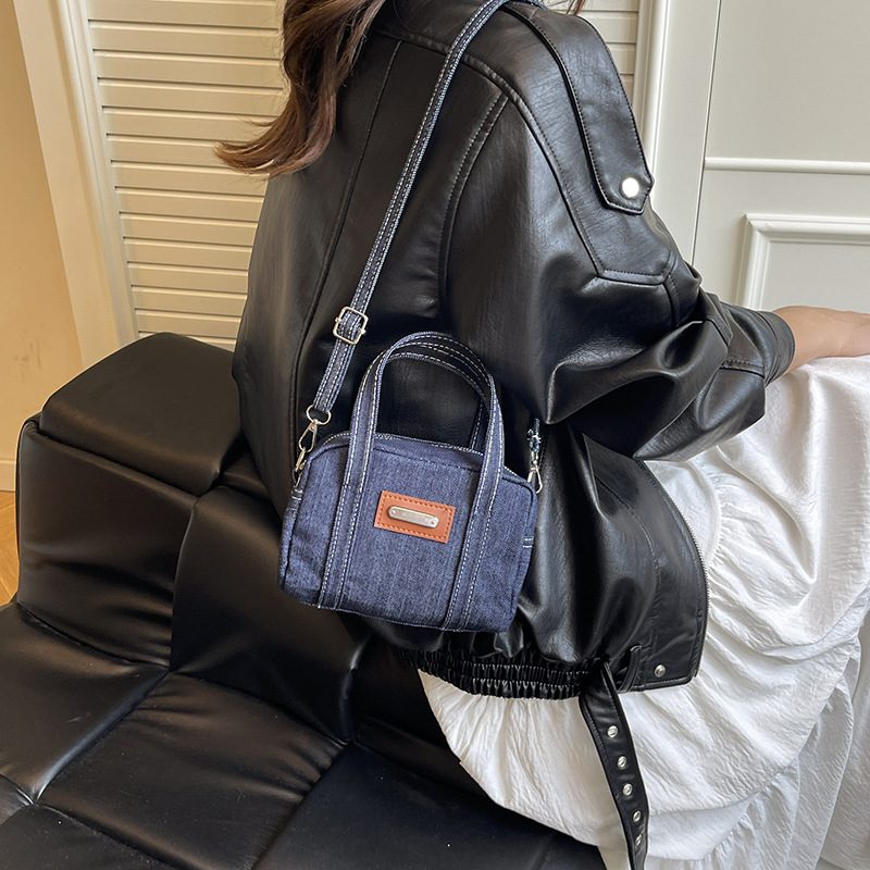 Washed Denim Pillow Crossbody Bag view 3