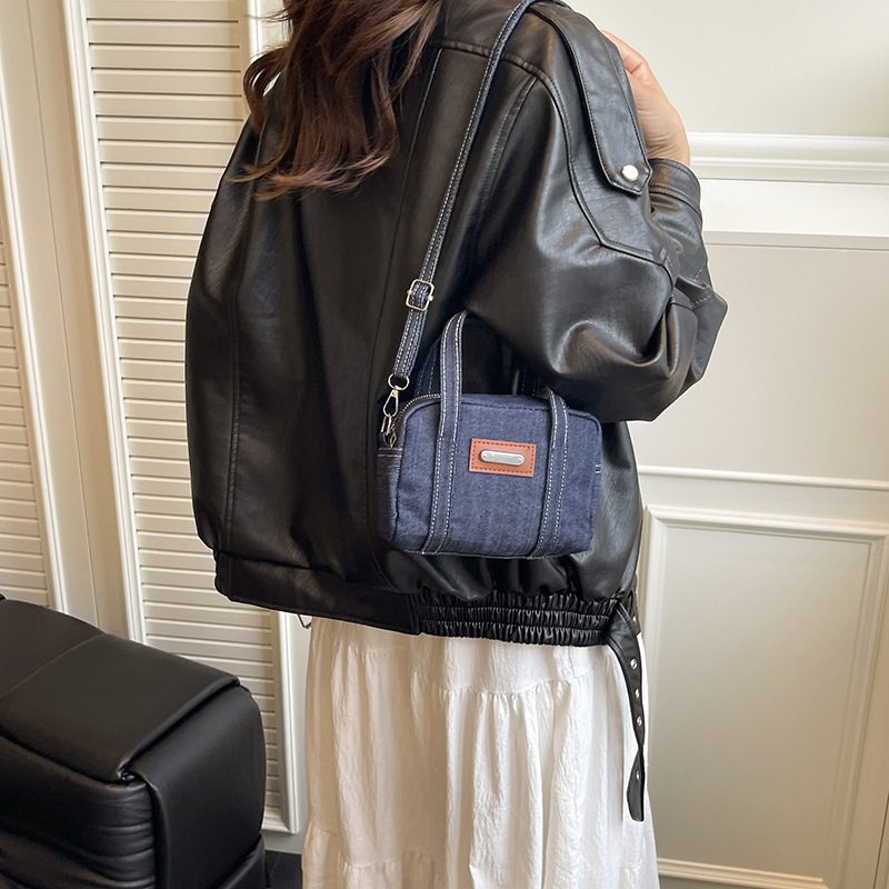 Washed Denim Pillow Crossbody Bag view 4