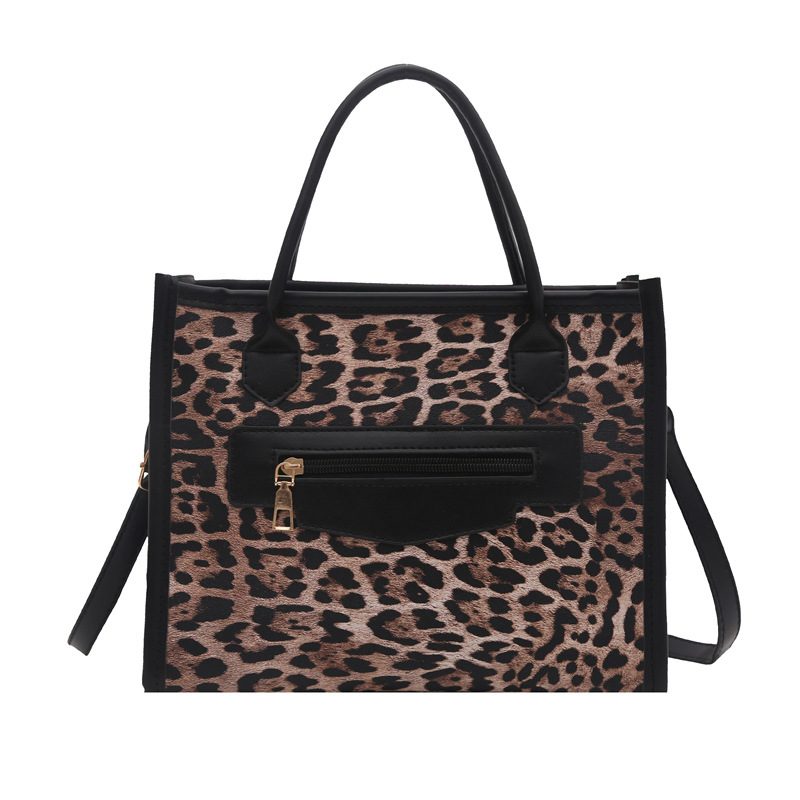 Leopard Print Mini Square Top-Handle Bag view 5
