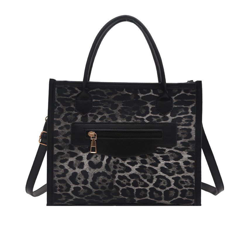 Leopard Print Mini Square Top-Handle Bag view 9