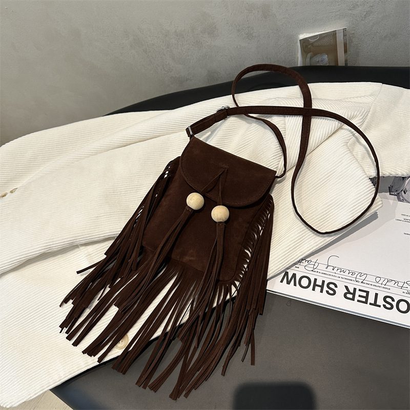 Frosted Fringe Crossbody Shoulder Bag