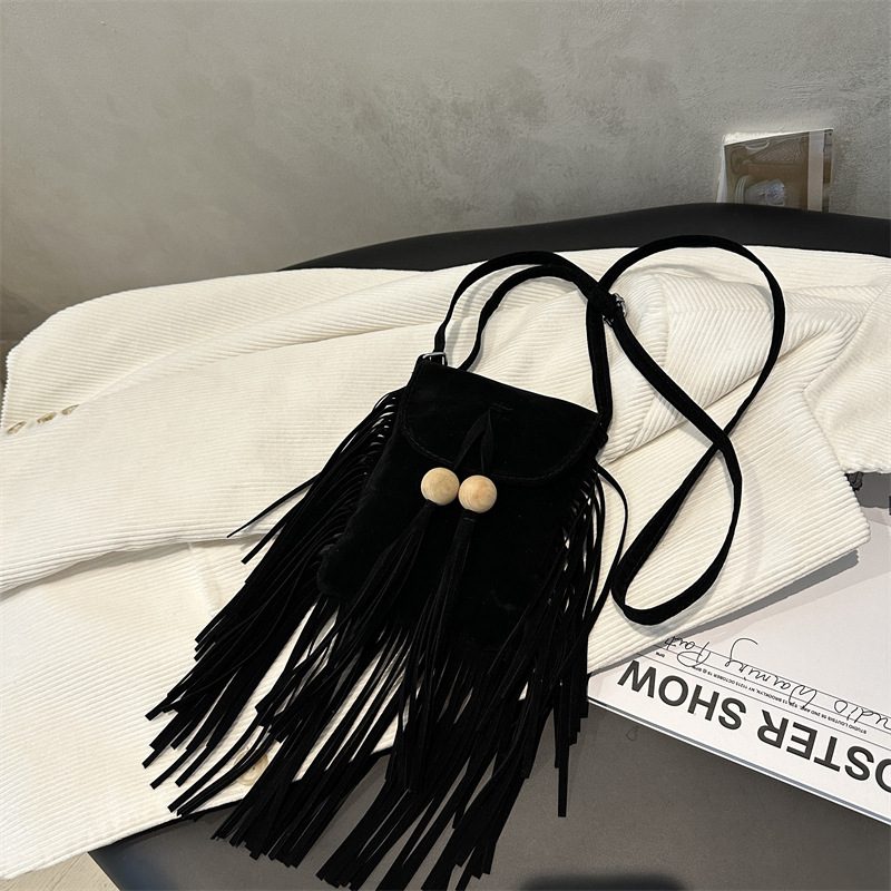 Frosted Fringe Crossbody Shoulder Bag view 2