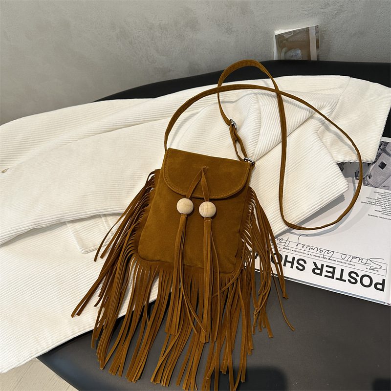 Frosted Fringe Crossbody Shoulder Bag view 3